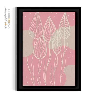 تابلو انتزاعی برگ - برگ های انتزاعی – تابلو گل - اسپو دکور