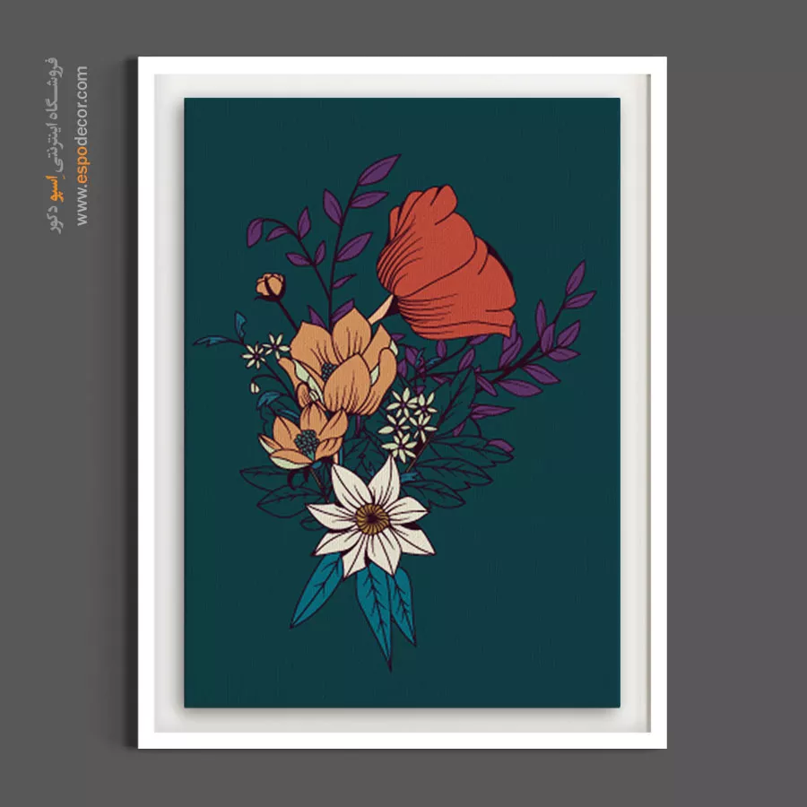 طرح گل نارنجی - دستهگل نارنجی – تابلو گل - اسپو دکور