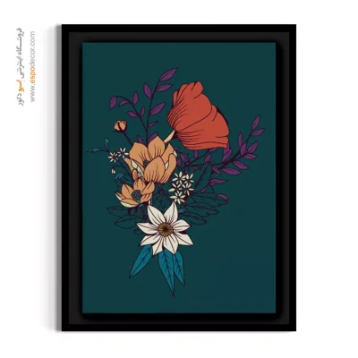طرح گل نارنجی - دستهگل نارنجی – تابلو گل - اسپو دکور