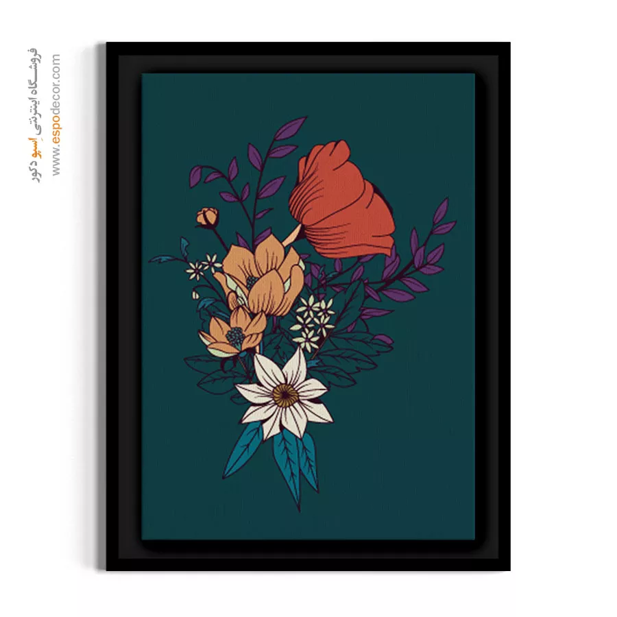 طرح گل نارنجی - دستهگل نارنجی – تابلو گل - اسپو دکور