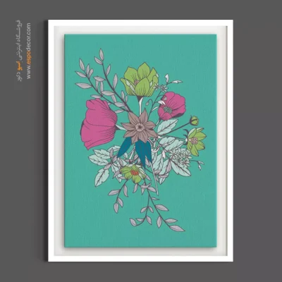 تابلو تصویرسازی مدرن - دسته‌گل بهاری – تابلو گل - اسپو دکور