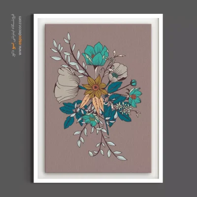 تابلو محیط‌های اداری خلاق - شکوفه‌های مدرن – تابلو گل - اسپو دکور