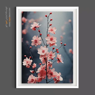 تابلو ذن - شکوفه‌های بهاری ساکورا – تابلو گل - اسپو دکور
