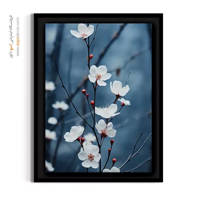 تابلو سالن‌های زیبایی - شکوفه های گیلاس – تابلو گل - اسپو دکور