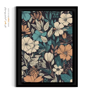 خرید تابلو طرح الگو - الگوی فانتزی – تابلو گل - اسپو دکور