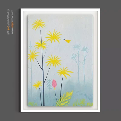 خرید تابلو مینیمال - گیاهان فانتزی – تابلو گل - اسپو دکور