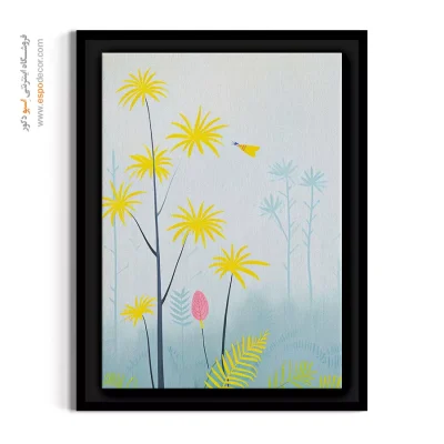 خرید تابلو مینیمال - گیاهان فانتزی – تابلو گل - اسپو دکور