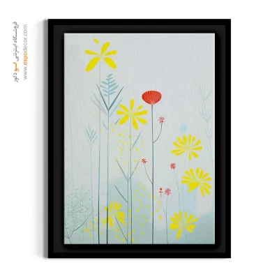 طرح گیاهان انتزاعی - شکوفه‌های فانتزی – تابلو گل - اسپو دکور