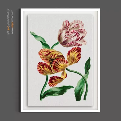 تابلو اتاق مدیریت - لاله وینتیج – تابلو گل - اسپو دکور