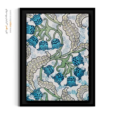 تابلو برای کافه سنتی - گلهای زنگولهای آبی – تابلو گل - اسپو دکور
