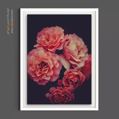 تابلو مزون‌های لوکس - دسته گل رز – تابلو گل - اسپو دکور