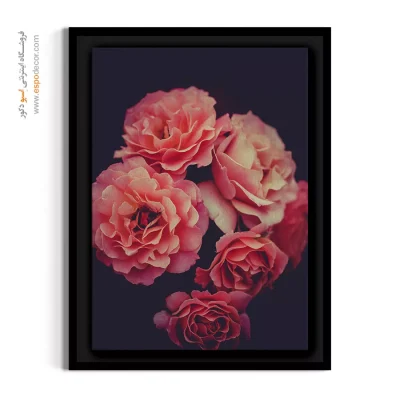 تابلو مزون‌های لوکس - دسته گل رز – تابلو گل - اسپو دکور