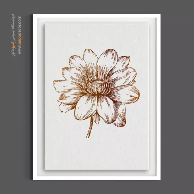 تابلو برای راهروهای پهن - گل درشت شکوفا – تابلو گل - اسپو دکور