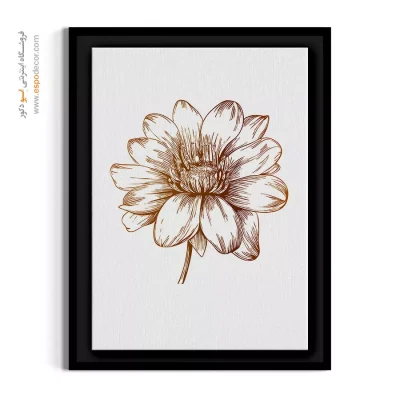 تابلو برای راهروهای پهن - گل درشت شکوفا – تابلو گل - اسپو دکور