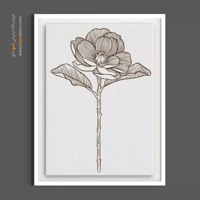 خرید تابلو بوم خطی لوکس - مدرن خطی – تابلو گل - اسپو دکور