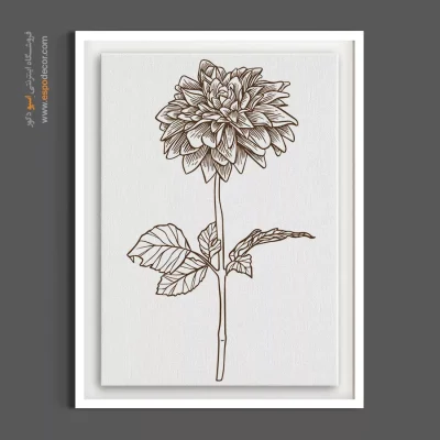 قیمت تابلو دکوراتیو کلاسیک - تک گل کوکب – تابلو گل - اسپو دکور