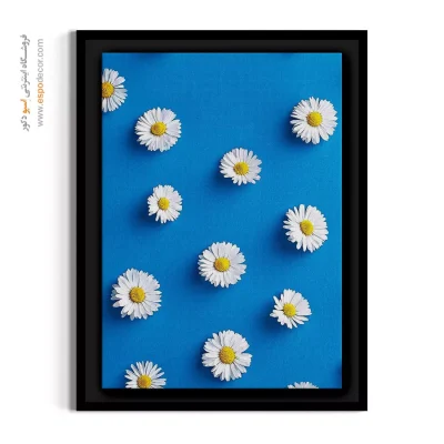 تابلو دیواری اتاق کودک - باران بابونه – تابلو گل - اسپو دکور