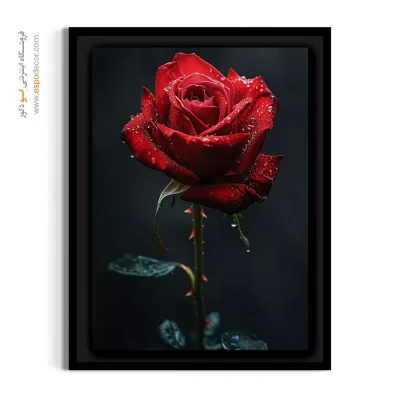 هدیه نفیس هنری - سرخ یاقوتی – تابلو گل - اسپو دکور