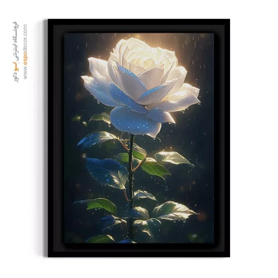 تابلو لابی هتل‌های لوکس - سپیدِ تابناک – تابلو گل - اسپو دکور