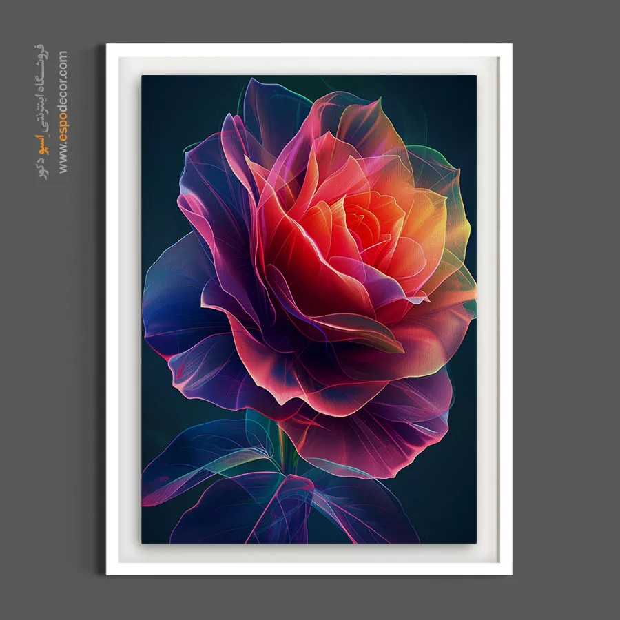 تابلو دفاتر استارتاپی - طیف نئونی – تابلو گل - اسپو دکور