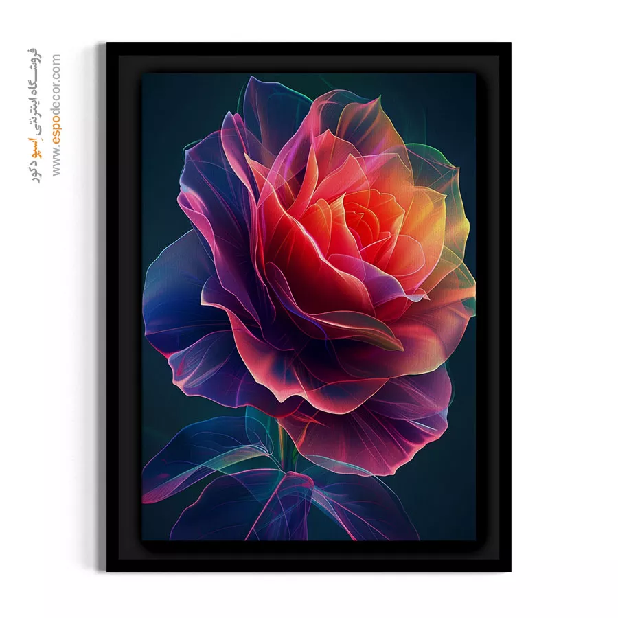 تابلو دفاتر استارتاپی - طیف نئونی – تابلو گل - اسپو دکور