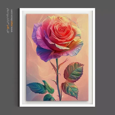 تابلو دکوراتیو پاستلی - رز پاستلی – تابلو گل - اسپو دکور
