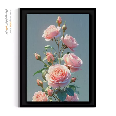 هدیه لوکس زنانه - رزهای بهاری – تابلو گل - اسپو دکور