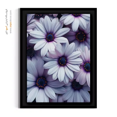 خرید تابلو با رنگ روشن - گل‌های مروارید یاسی – تابلو گل - اسپو دکور