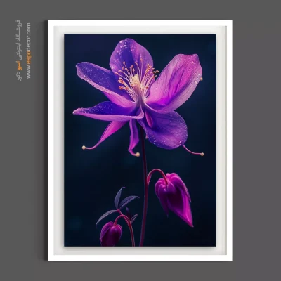خرید تابلو بنفش لوکس - ارغوانی جادویی – تابلو گل - اسپو دکور