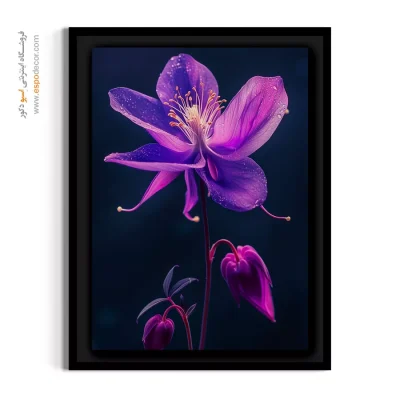 خرید تابلو بنفش لوکس - ارغوانی جادویی – تابلو گل - اسپو دکور