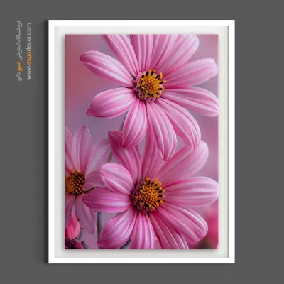 هدیه هنری برای عیدی - گل‌های مروارید صورتی – تابلو گل - اسپو دکور
