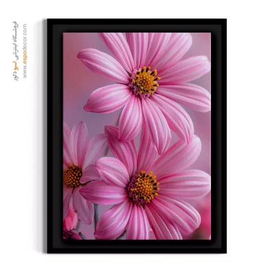 هدیه هنری برای عیدی - گل‌های مروارید صورتی – تابلو گل - اسپو دکور