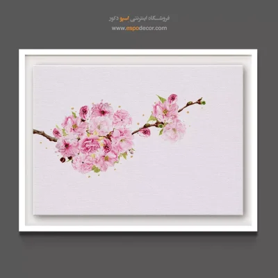 تابلو شکوفه‌های بهاری - شکوفه آلو – تابلو گل - اسپو دکور
