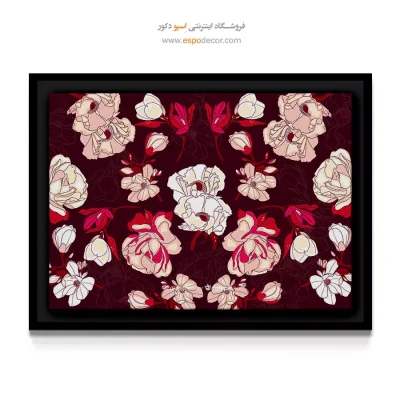 تابلو برای فضاهای مجلل - الگو گل ها – تابلو گل - اسپو دکور