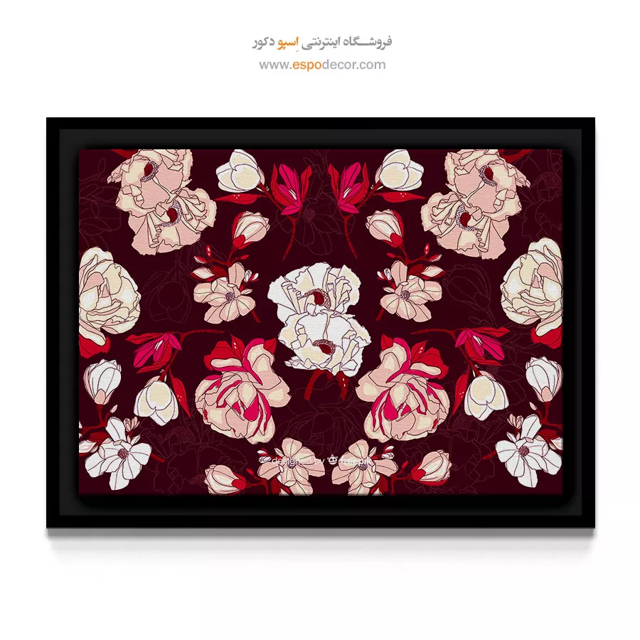 تابلو برای فضاهای مجلل - الگو گل ها – تابلو گل - اسپو دکور