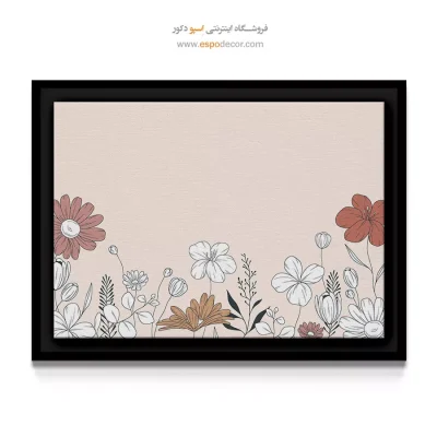 خرید تابلو اتاق‌های نوزاد - گل‌های وحشی – تابلو گل - اسپو دکور