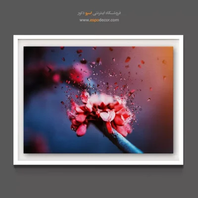 تابلو مفهومی - فروپاشی شکوفه – تابلو گل - اسپو دکور