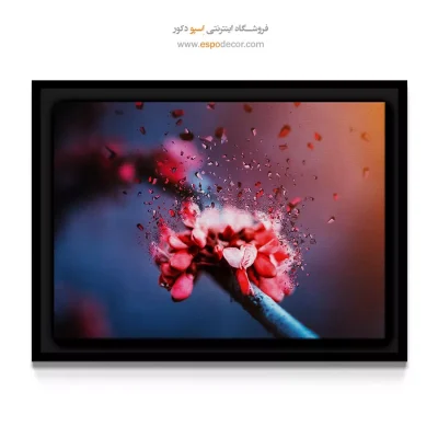 تابلو مفهومی - فروپاشی شکوفه – تابلو گل - اسپو دکور