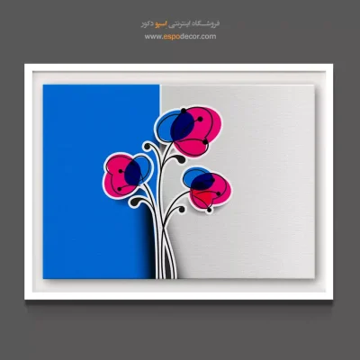 دکوراسیون اتاق نوجوانان - گل‌های فوشیا – تابلو گل - اسپو دکور