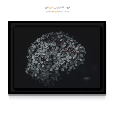 تابلو مناسب دفتر کار مردانه - هورتانسیا کروی – تابلو گل - اسپو دکور