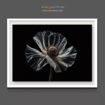 تابلو اتاق‌ کنفرانس - شقایق شفاف – تابلو گل - اسپو دکور