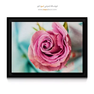 تابلو دکوراتیو برای مطب - رز صورتی/ بنفش – تابلو گل - اسپو دکور