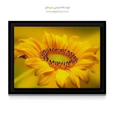 تابلو اتاق بازی - آفتابگردان زرد روشن – تابلو گل - اسپو دکور