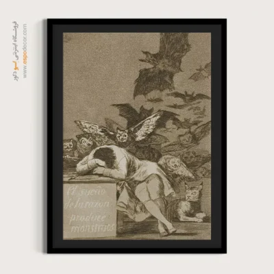 خواب عقل، هیولاها را می‌آفریند – تابلو نقاشی فرانسیسکو گویا - اسپو دکور