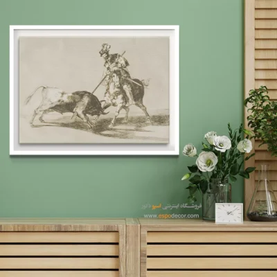 کامپیدور در حال نیزه زدن به گاو دیگری – تابلو نقاشی فرانسیسکو گویا - اسپو دکور