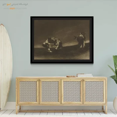 مرد گاو نری را در میدان گاوبازی پرتاب می‌کند – تابلو نقاشی فرانسیسکو گویا - اسپو دکور