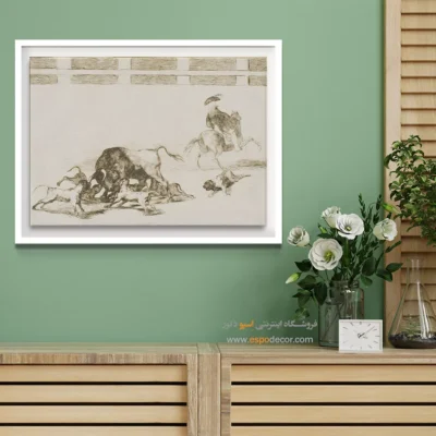 سگ‌ها را روی گاو نر رها می‌کنند – تابلو نقاشی فرانسیسکو گویا - اسپو دکور