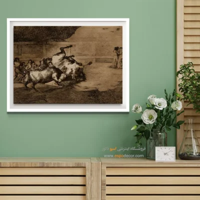 خشم تاسف بار یک گاو وحشی – تابلو نقاشی فرانسیسکو گویا - اسپو دکور