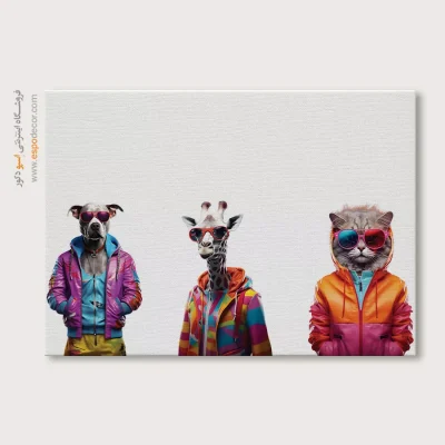 تابلو حیوانات بامزه - اسپو دکور