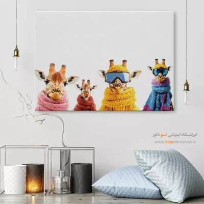 تابلو حیوانات بامزه - اسپو دکور